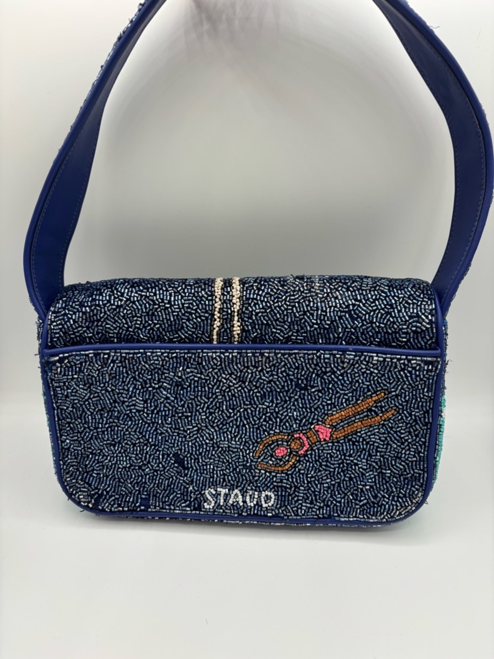 STAUD Beaded Swimmer TOMMY Shoulder Bag in Multicolor - Picture 11 of 15